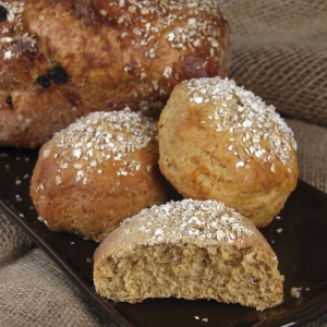 Pão Integral de Caqui com Aveia e Passas