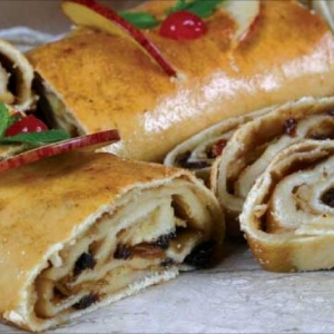 Strudel de Maçã e Banana