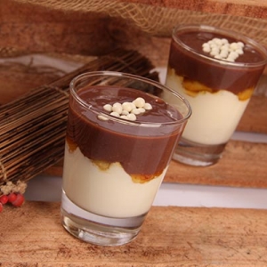 Verrine de Nutella, Ninho e Banana Caramelizada