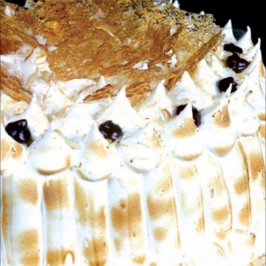 Torta de Coco Queimado e Ganache Flambado