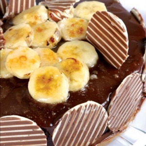 Torta de Banana ao Rum com Chocolate