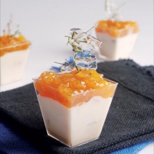 Verine com Mousse de Palmito e Picles com Molho