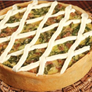 Quiche de Couve Chinesa com Salamito