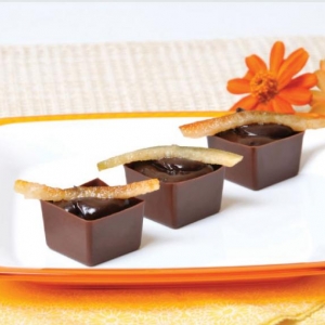 Cachepô de Chocolate Amargo com Laranja