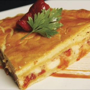 Torta de Queijo e Tomate Seco