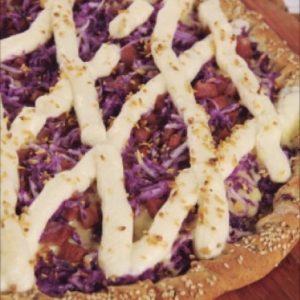 Pizza de Repolho Roxo