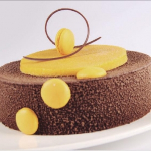 Entremet de Chocolate ao Quindim