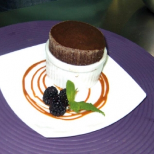 Suflê de Chocolate com Hortelã