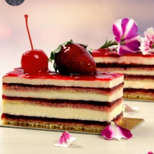 Gâteau Opera Rouge
