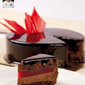 Entremet de Chocolate com Framboesa