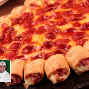 Pizza Pepperoni com Borda Pãozinho