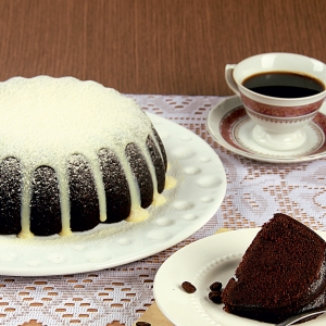 Bolo Vulcão com brigadeiro de leite em pó