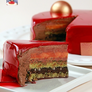 entremet de rosas