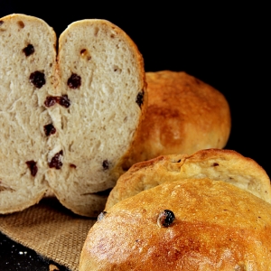 pão de canela e passas