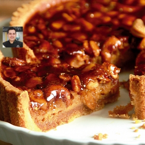 Torta de Castanhas Brasileiras com Geleia de Maracujá