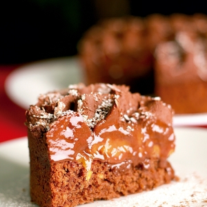 Torta de Chocolate com Banana da Terra