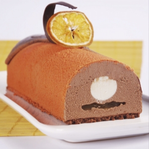 Bûche de Chocolate ao Jus de Laranja