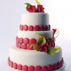 Bolo de Casamento Decorado com Flores de Isomalt