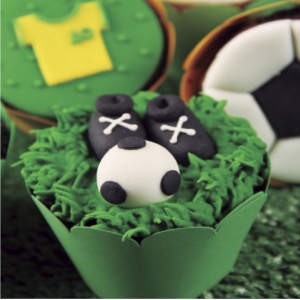 Cupcakes da Copa do Mundo de Baunilha
