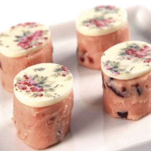 Bombom Fudge de Água de Rosas