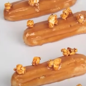 Eclair de Caramelo e Pipoca